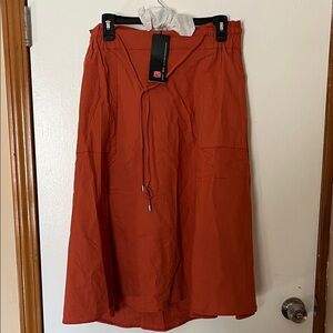 Vibrant Orange A-Line Skirt